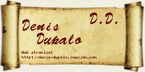 Denis Dupalo vizit kartica